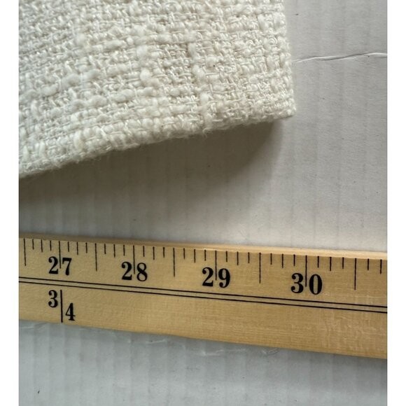 Talbots Womens Ivory Textured Blazer With Black Trim Size 22W Office Career - Picture 7 of 11